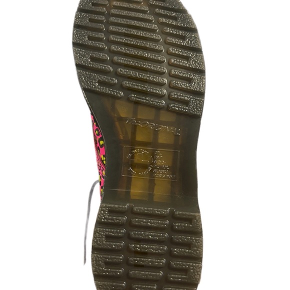 DR. MARTEN Smooth Leather Pink Leopard Lace-up Boots, Size 8, WORN ONCE! - Picture 7 of 9